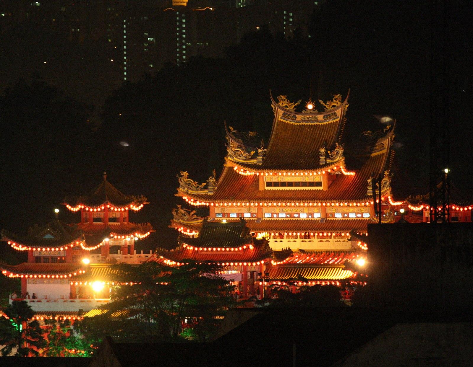 Six-Tiered Thean Hou Temple Dominates Kuala Lumpur's Robson Heights Skyline